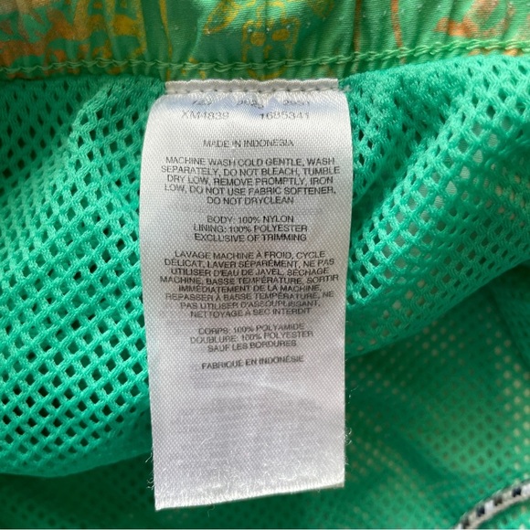 Columbia Men’s Fishing Shorts Swim Trunks Size Large Lined Green Fishing Print - Picture 6 of 12